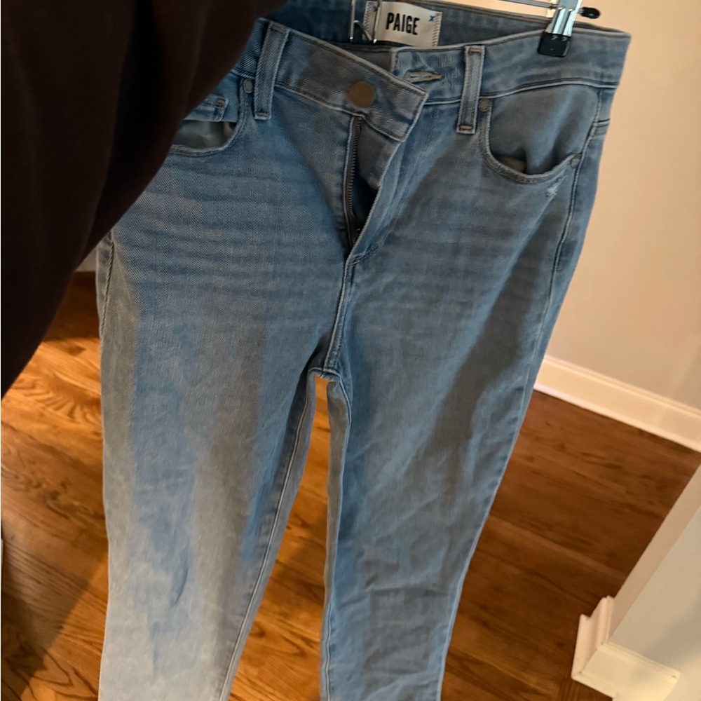 PAIGE Blue Straight Leg Jeans Classic Fit